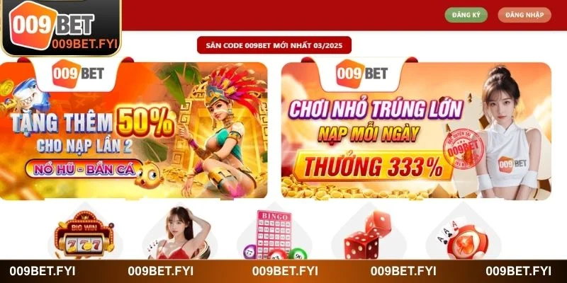 Đăng nhập 009BET sẽ được tận hưởng dịch vụ chuyên nghiệp và nhiều ưu đãi hấp dẫn