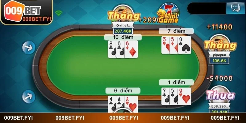 Bàn chơi bài cào rùa trực tuyến tại nhà cái được công bố kết quả minh bạch