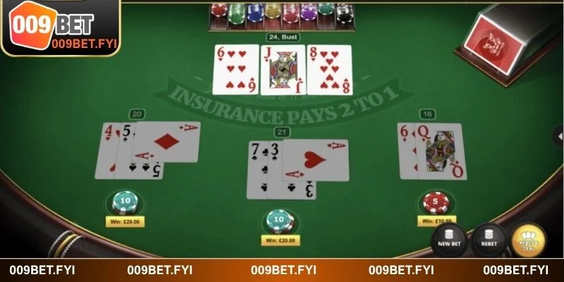 Giao diện bàn Xì Dách online tại nhà cái rất trực quan và dễ theo dõi