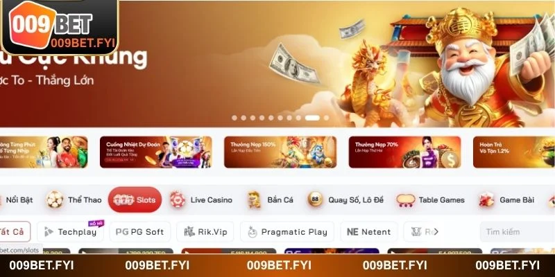 Nổ hũ 009BET là dảnh game giải trí đỉnh cao 2025